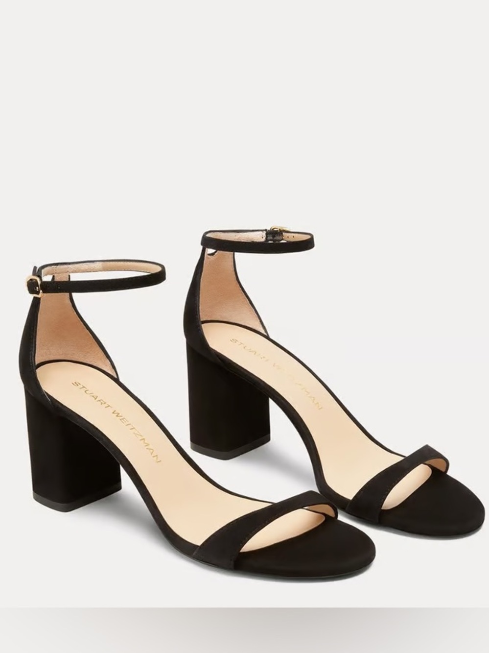 Stuart Weitzman NUDIST BLOCK-HEEL SANDAL 75